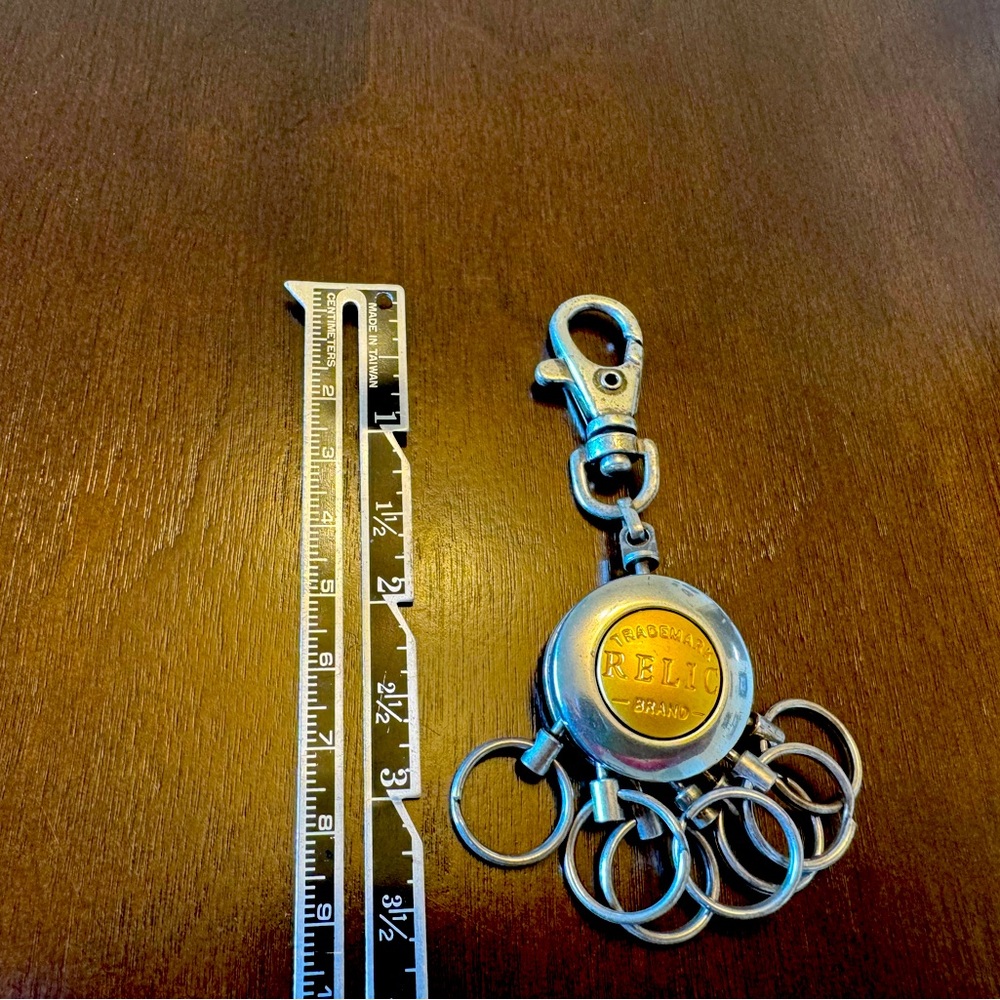 Relic Dual-Tone Keychain with Multiple Rings - Picture 2 of 2